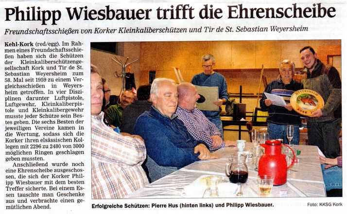 Philipp Wiesbauer trifft die Ehrenscheibe